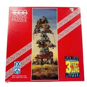 FX Schmid The Junk Pile 1000 Pc Panorama Puzzle Dale A Klee‎ 1994 Vtg UNCOUNTED